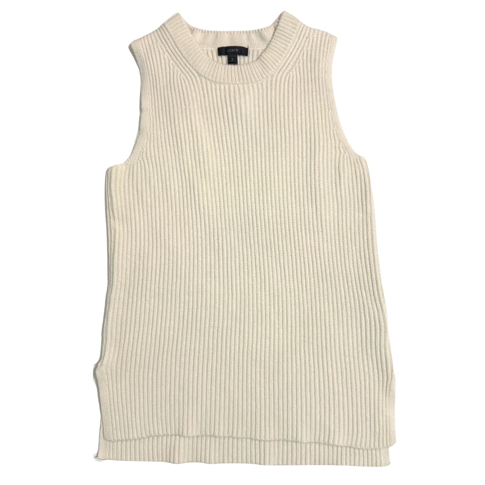 J.Crew Sleeveless Tunic Sweater in Off White Size Small